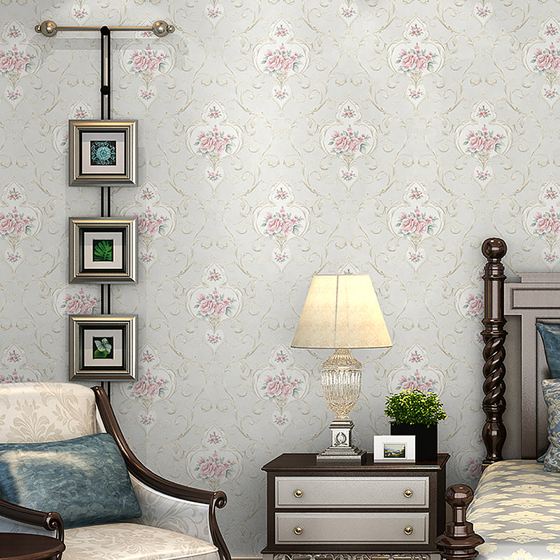 Soft-Color Peonies Wallpaper Flower Countryside Moisture Resistant Wall Art for Home