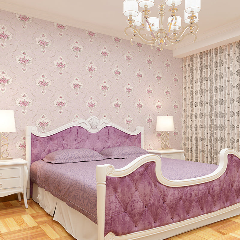 Soft-Color Peonies Wallpaper Flower Countryside Moisture Resistant Wall Art for Home