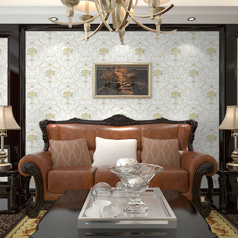 Soft-Color Peonies Wallpaper Flower Countryside Moisture Resistant Wall Art for Home