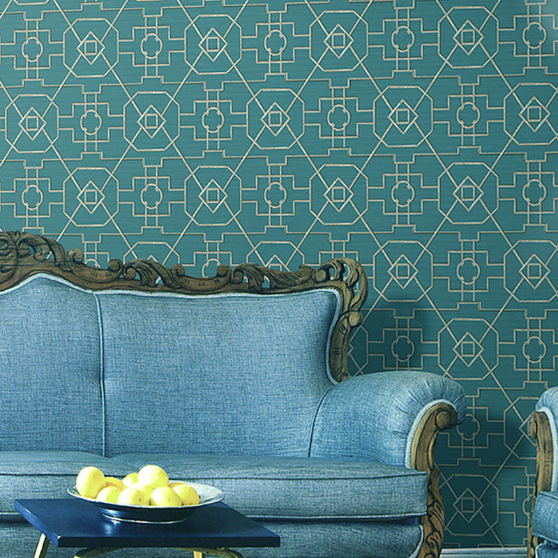 Waterproof Geometric Wallpaper Non-Woven Fabric Modern Style Wall Art for Bedroom