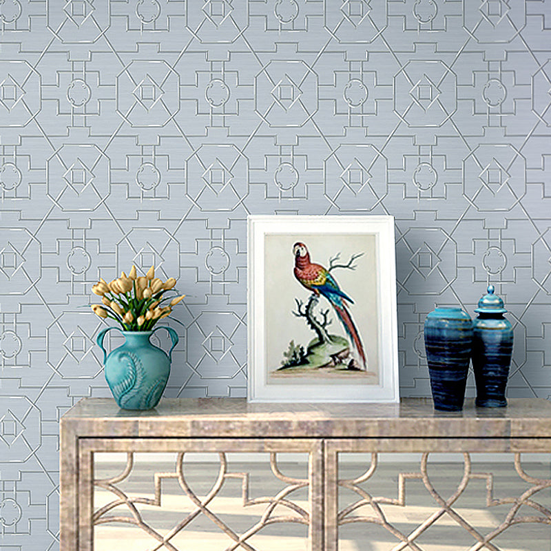 Waterproof Geometric Wallpaper Non-Woven Fabric Modern Style Wall Art for Bedroom