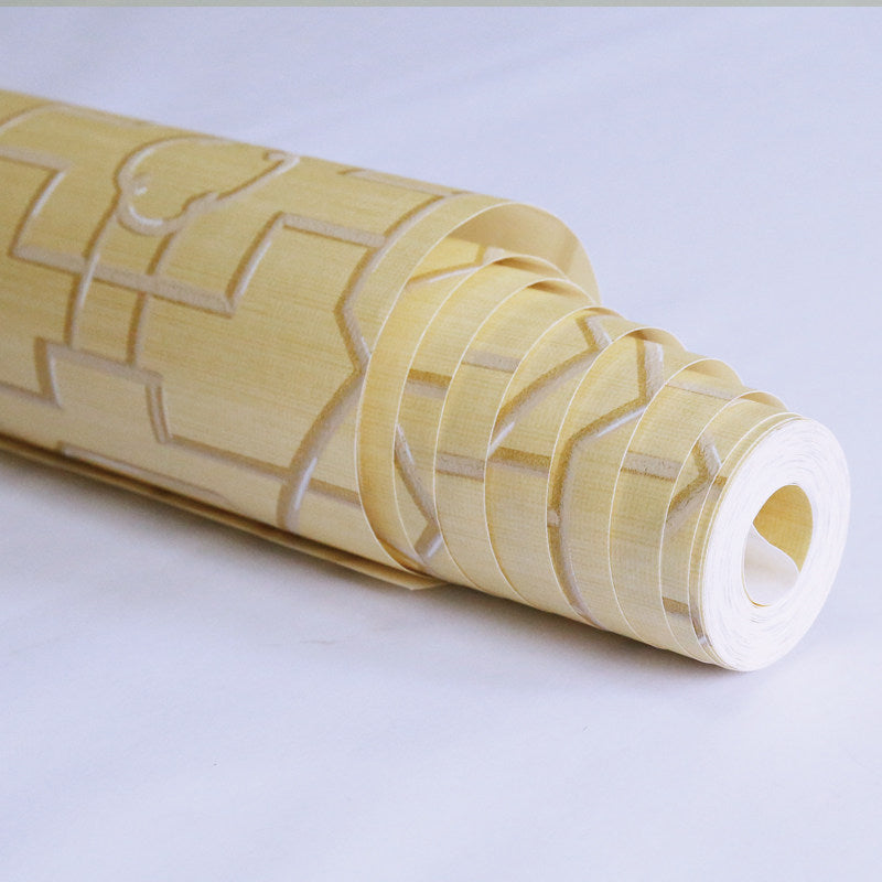 Waterproof Geometric Wallpaper Non-Woven Fabric Modern Style Wall Art for Bedroom