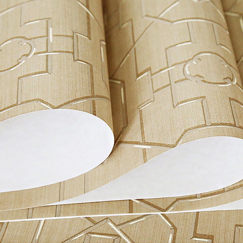 Waterproof Geometric Wallpaper Non-Woven Fabric Modern Style Wall Art for Bedroom