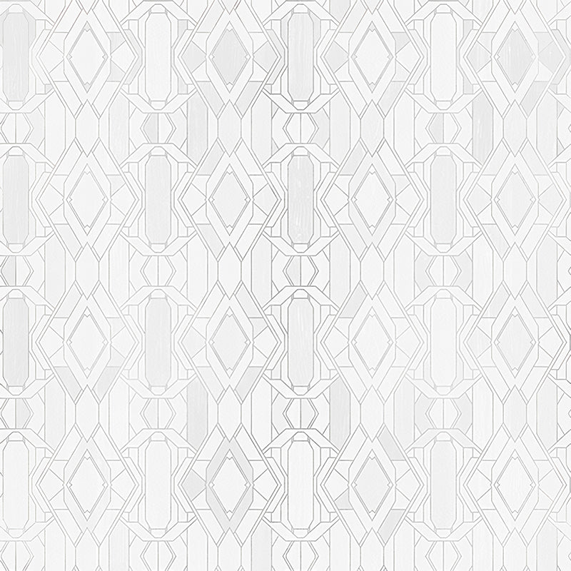 Stain-Resistant Murals Modern Non-Woven Wall Decor with Geometric Pattern for Dining Room