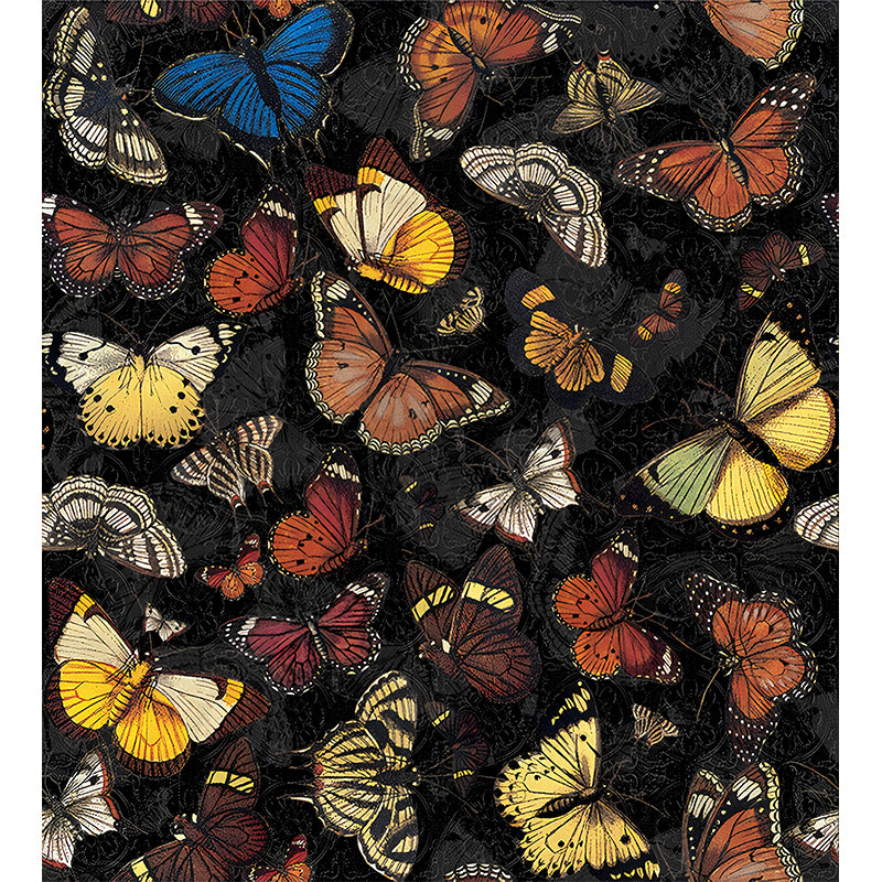 Papier peint Mural papillons de couleur foncée, décoration murale résistante à l'humidité pour salon