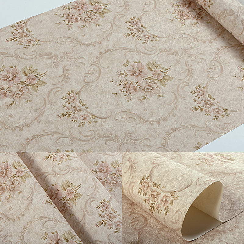 Rustic Floral Design Wallpaper for Dining Room 33' x 20.5" Wall Art in Soft Color