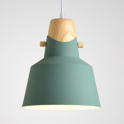 Bell / Dome Plafond Pendant Light Modernisme Métal 1 Lumière 8,5 "/ 14" Dia rose / jaune / Green Lampe suspendue