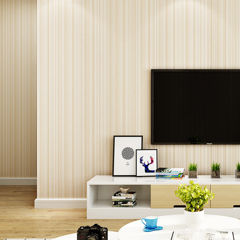 Tapete mit tickenden Streifen, sanfte Farben, minimalistische Wanddekoration für Wohnzimmer, 33' x 20,5"