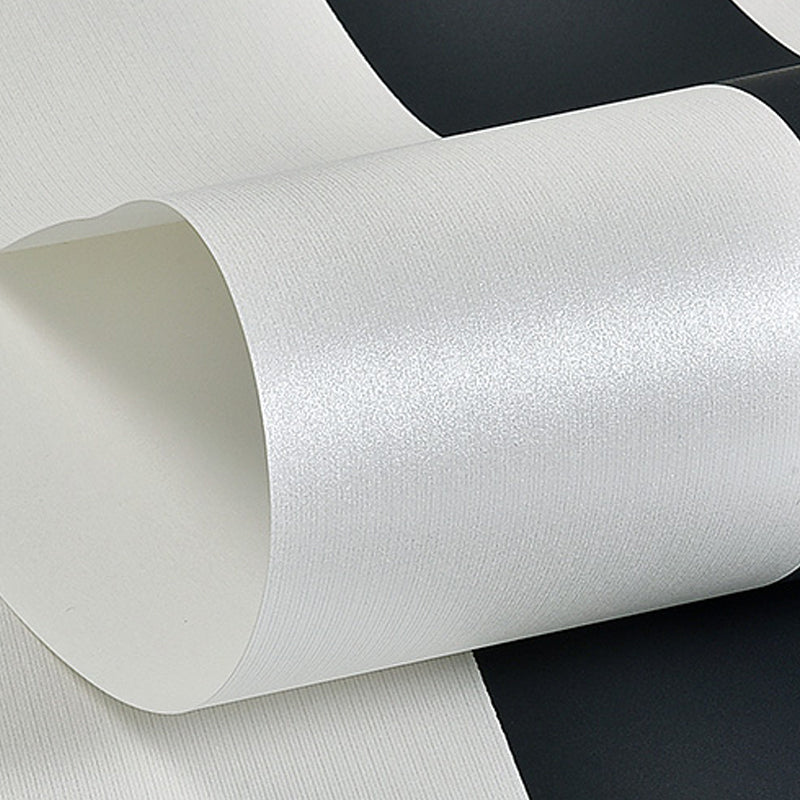 Stripes Wallpaper Roll Minimalistic Non-Woven Material Wall Decoration for Restaurant