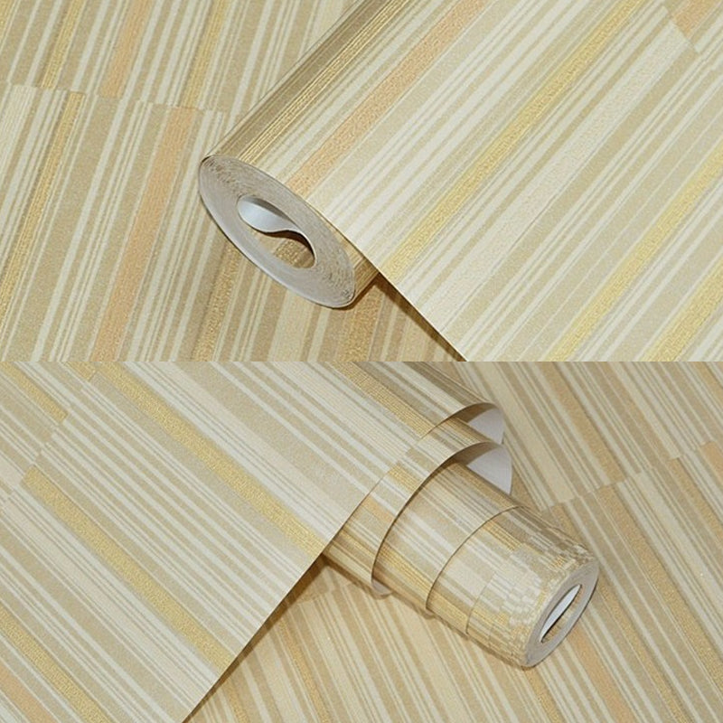 Soft Color Stripe Wallpaper Contemporary Water Resistant Dining Room Wall Art, 54.2-sq ft