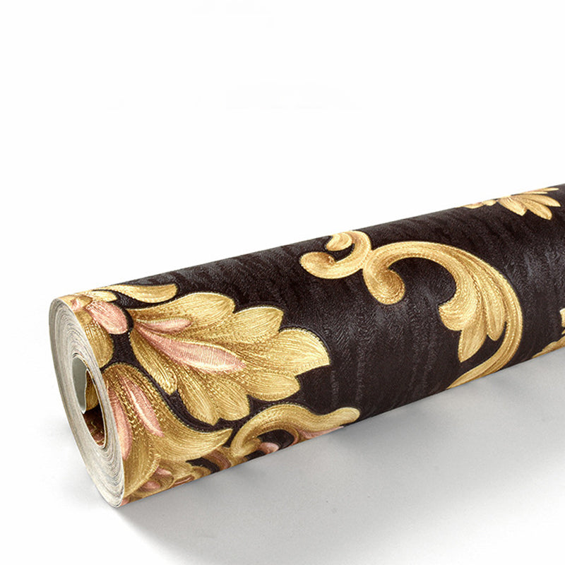 Medallion Jacquard Wallpaper Roll Vintage Style 3D Embossed Wall Covering for Bedroom