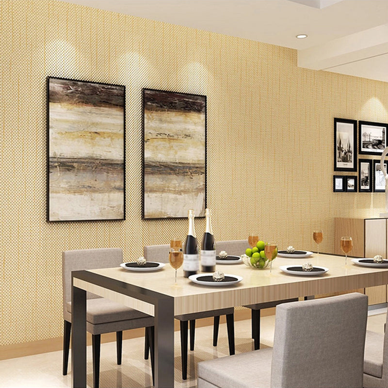 Textured Soft Color Wallpaper Simplicity Solid Wall Covering for Dining Room, 57.1-sq ft