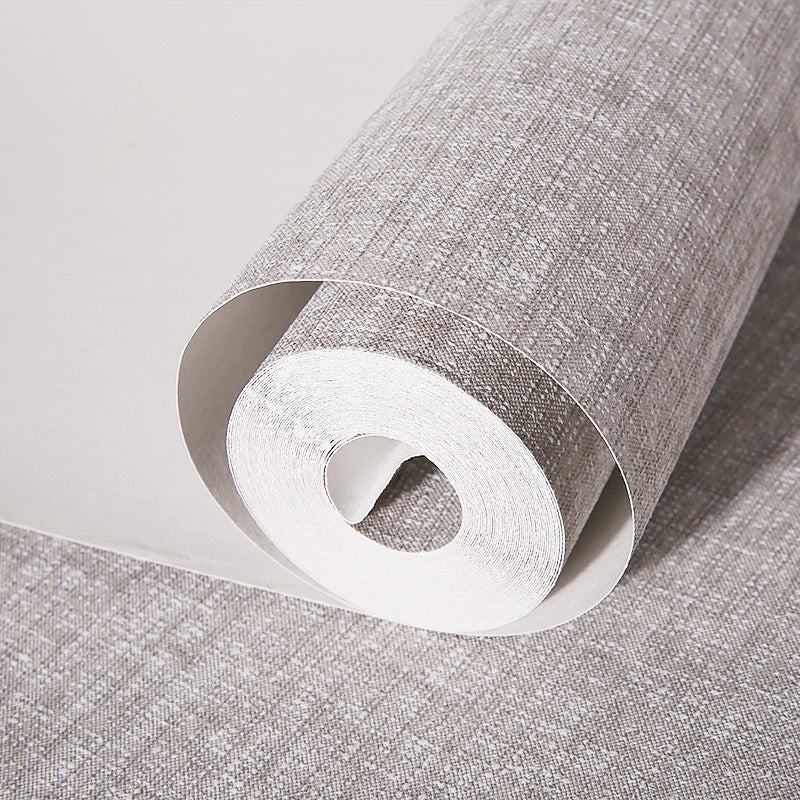 Textured Soft Color Wallpaper Simplicity Solid Wall Covering for Dining Room, 57.1-sq ft