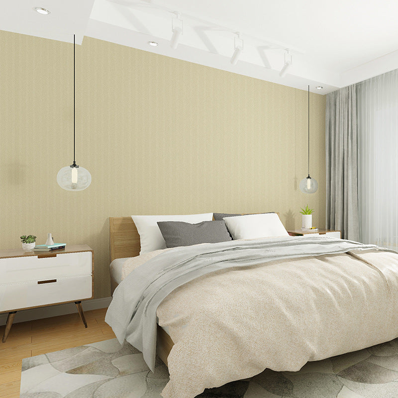 Neat Herringbone Woven Wallpaper Roll for Bedroom Solid Wall Art, 33' L x 20.5" W