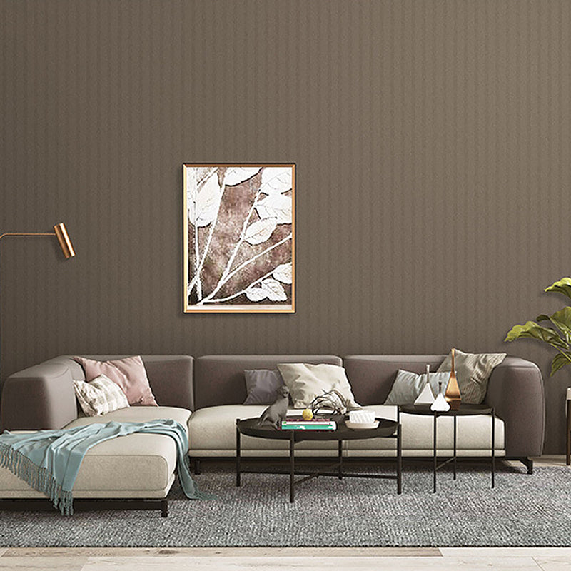 Neat Herringbone Woven Wallpaper Roll for Bedroom Solid Wall Art, 33' L x 20.5" W