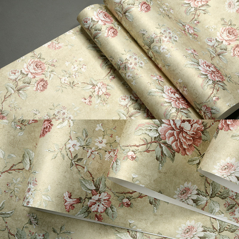 Big Peony Blossom Wallpaper Roll for Bedroom Flower Print Wall Decor, 33' x 20.5"