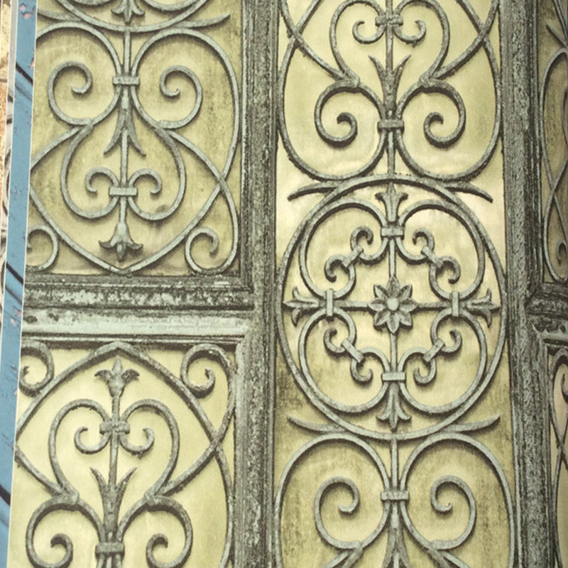 Bohemia Swirling Metal Wallpaper Dark Color Geometrical Wall Art for Living Room