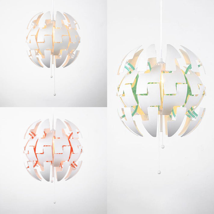Metallic exploderende hangers hangend licht enkel licht eigentijdse suspensielamp in groen/oranje/wit