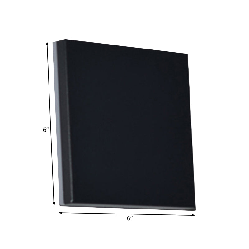 Simple laveuse murale ultra-mince avec de la nuance carrée en métal LED LED Éclairage d'applications en noir, chaud / blanc léger