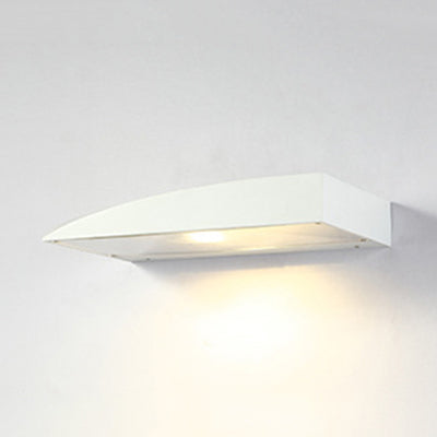 Modernismo in stile curvo con lampada da parete con fonce curvo metallo 5,5 "/10" Larghezza LED LAMPAGNO SALO DEL SOGGIORNO in nero/bianco