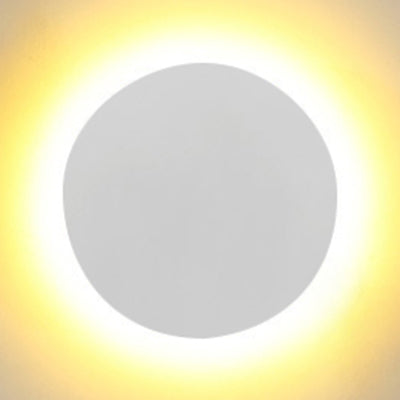 Éclairage d'applications rondes Métallique simpliste 6 "/ 8" LED LED Black / Blanc Black Mur