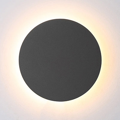 Éclairage d'applications rondes Métallique simpliste 6 "/ 8" LED LED Black / Blanc Black Mur