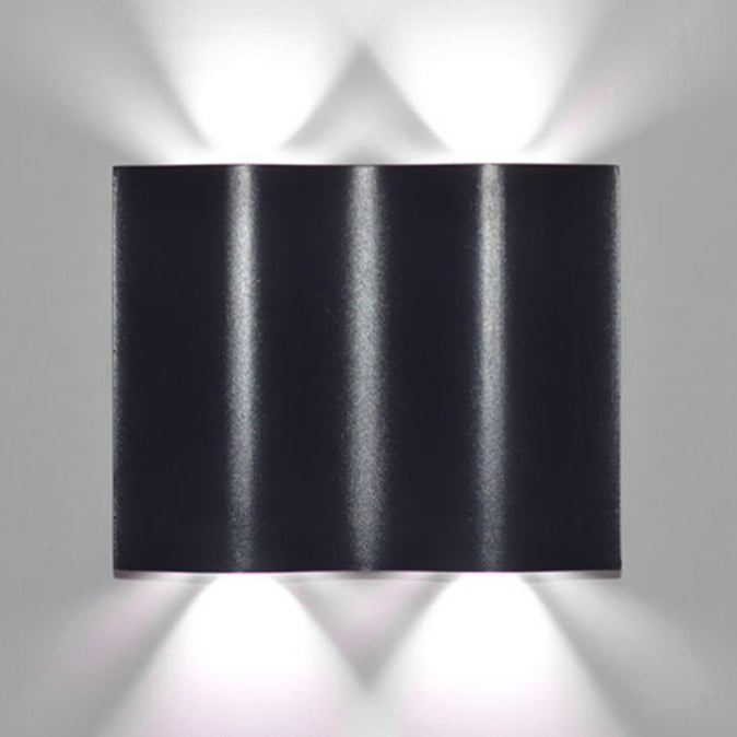 1/2/3-lichte veranda muur sconce met golvende ontwerp metalen schaduw zwarte wand wasmachine lamp in warm/witte verlichting