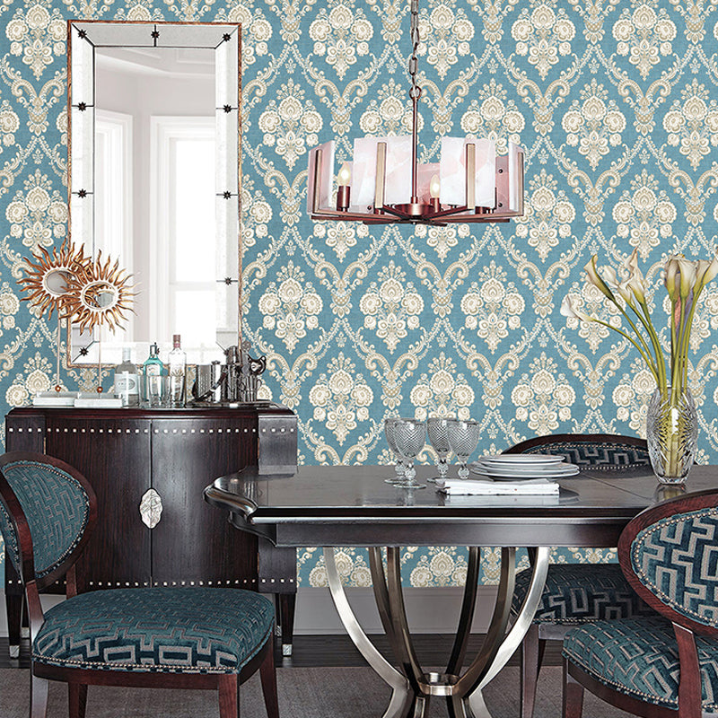 Rouleau de papier peint damassé, décoration murale de couleur claire pour salon, résistant à l'humidité