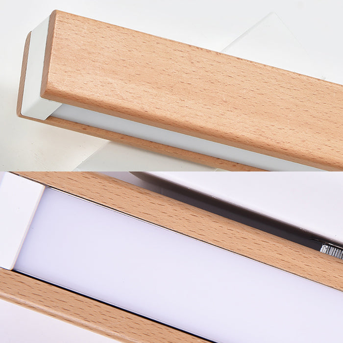 Lampada da parete a parete lineare bianca/nera rotabile moderna leggera lettura in legno in legno in lettura in luce calda/bianca/naturale