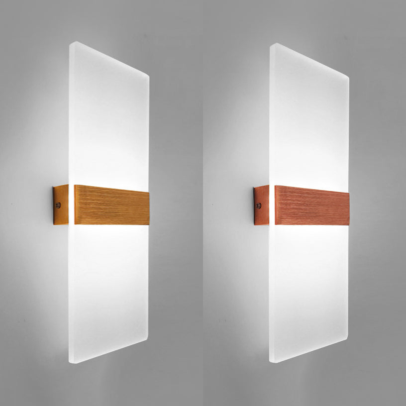 Splique de pared ovalado/rectangular/convexo moderno 8 "/10.5" de ancho de pared acrílica de ancho de ancho en luz cálida/blanca/natural