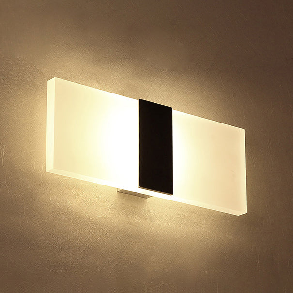 Splique de pared ovalado/rectangular/convexo moderno 8 "/10.5" de ancho de pared acrílica de ancho de ancho en luz cálida/blanca/natural