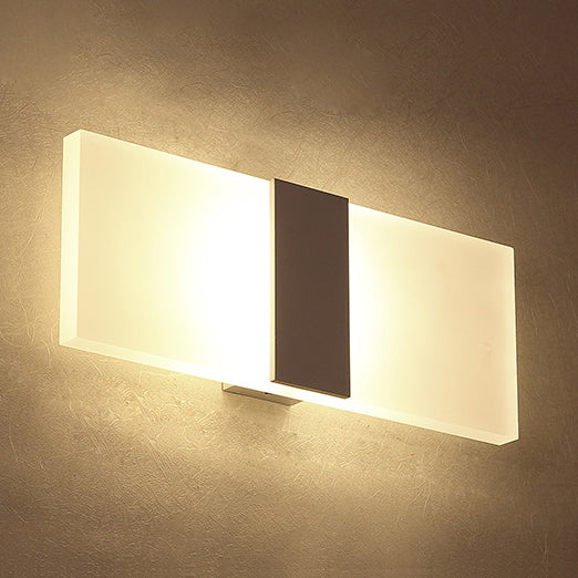 Splique de pared ovalado/rectangular/convexo moderno 8 "/10.5" de ancho de pared acrílica de ancho de ancho en luz cálida/blanca/natural