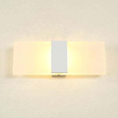 Splique de pared ovalado/rectangular/convexo moderno 8 "/10.5" de ancho de pared acrílica de ancho de ancho en luz cálida/blanca/natural