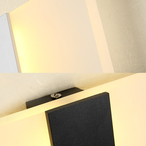Splique de pared ovalado/rectangular/convexo moderno 8 "/10.5" de ancho de pared acrílica de ancho de ancho en luz cálida/blanca/natural