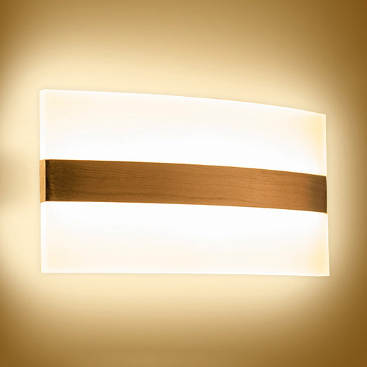 Splique de pared ovalado/rectangular/convexo moderno 8 "/10.5" de ancho de pared acrílica de ancho de ancho en luz cálida/blanca/natural