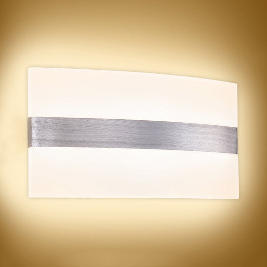 Splique de pared ovalado/rectangular/convexo moderno 8 "/10.5" de ancho de pared acrílica de ancho de ancho en luz cálida/blanca/natural
