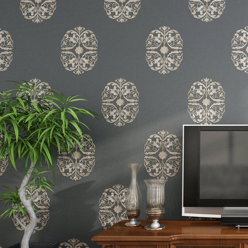 Papier peint floral brodé nostalgique pour chambre à coucher, décoration murale de 57,1 pieds carrés de couleur pastel