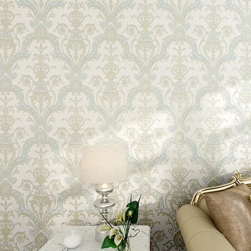 Vintage Quatrefoil Tapetenrolle, helle Blumen-Wandkunst für Wohnzimmer, Kunstseide