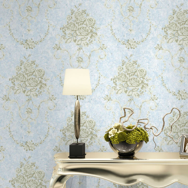 Countryside Peonies Wallpaper Roll Soft-Color Waterproof Wall Art for Living Room