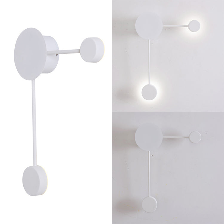 Black/White Sputnik Wall Sconce Light Fixture Modern LED 2/3/6 Lights Acrylic Wall Lamp in Warm/White Light
