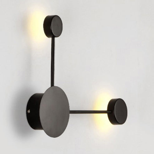 Black/White Sputnik Wall Sconce Light Fixture Modern LED 2/3/6 Lights Acrylic Wall Lamp in Warm/White Light