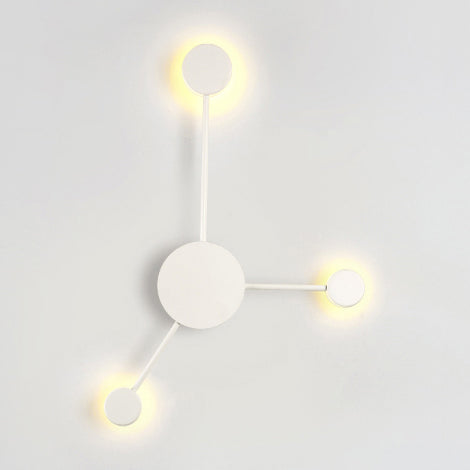 Black/White Sputnik Wall Sconce Light Fixture Modern LED 2/3/6 Lights Acrylic Wall Lamp in Warm/White Light