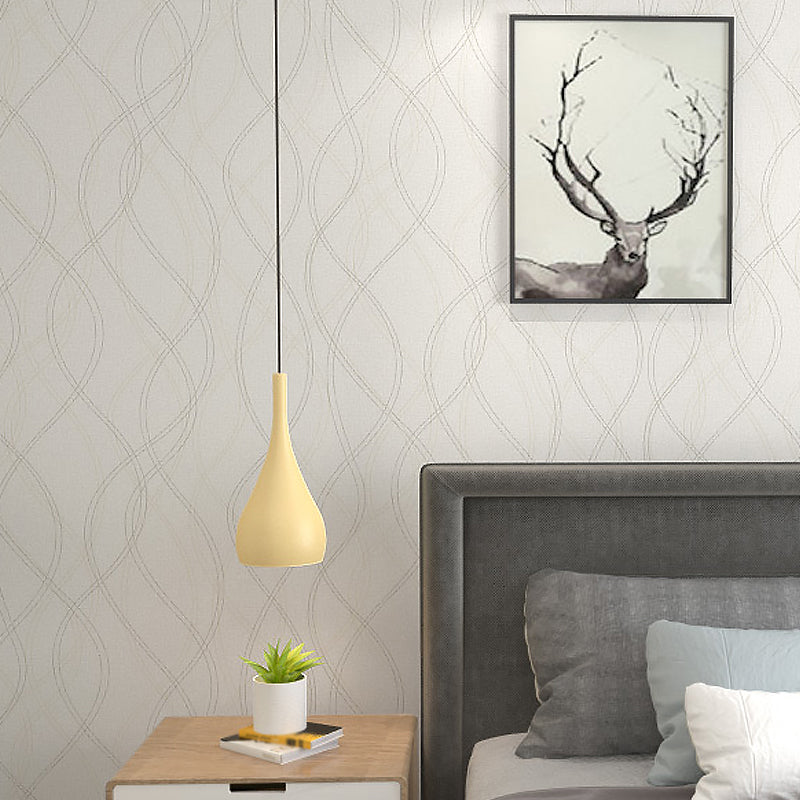 Line Art Intertwined Wallpaper Minimalist Non-Woven Material Wall Art in Soft Color