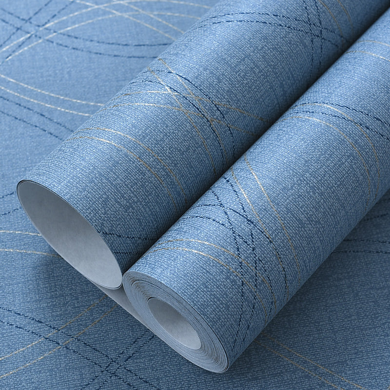 Line Art Intertwined Wallpaper Minimalist Non-Woven Material Wall Art in Soft Color