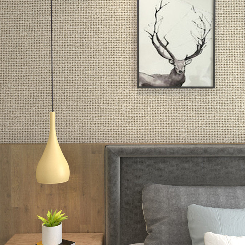 Papier peint effet rotin entrecroisé, décoration murale japonaise de couleur claire pour chambre à coucher