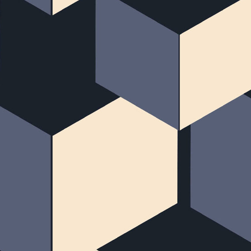 Yellow-Blue Arrow Wall Murals Abstract Art Deco Waterproof Wall Covering for Bedroom