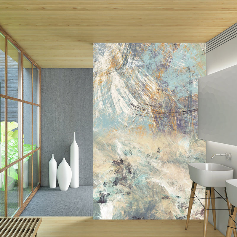 Smooth Whole Blue-Brown Mural Modern Art Abstract Wall Decoration, Optional Size