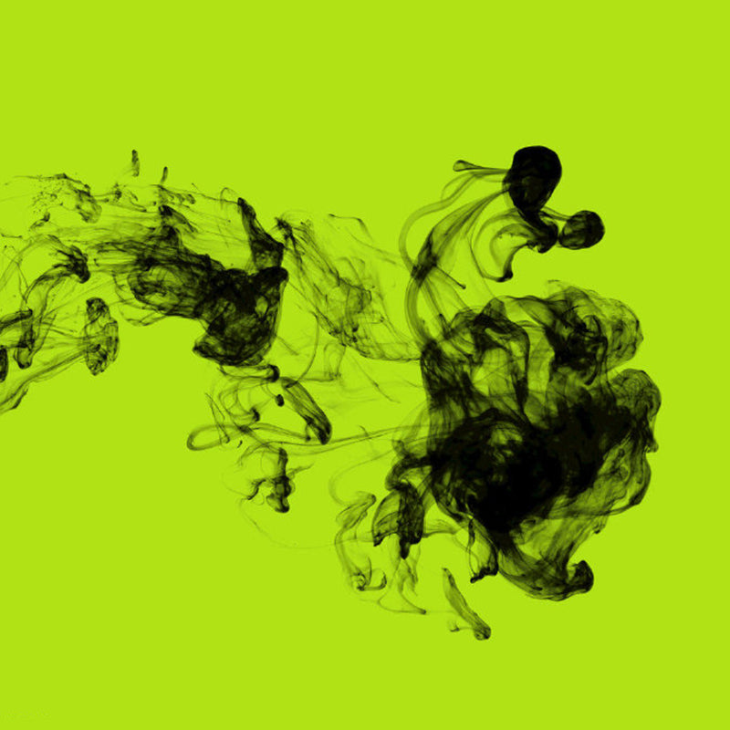 Ink Drops in Water Mural Wallpaper Black-Green Simplicity Wall Decoration for Hallway