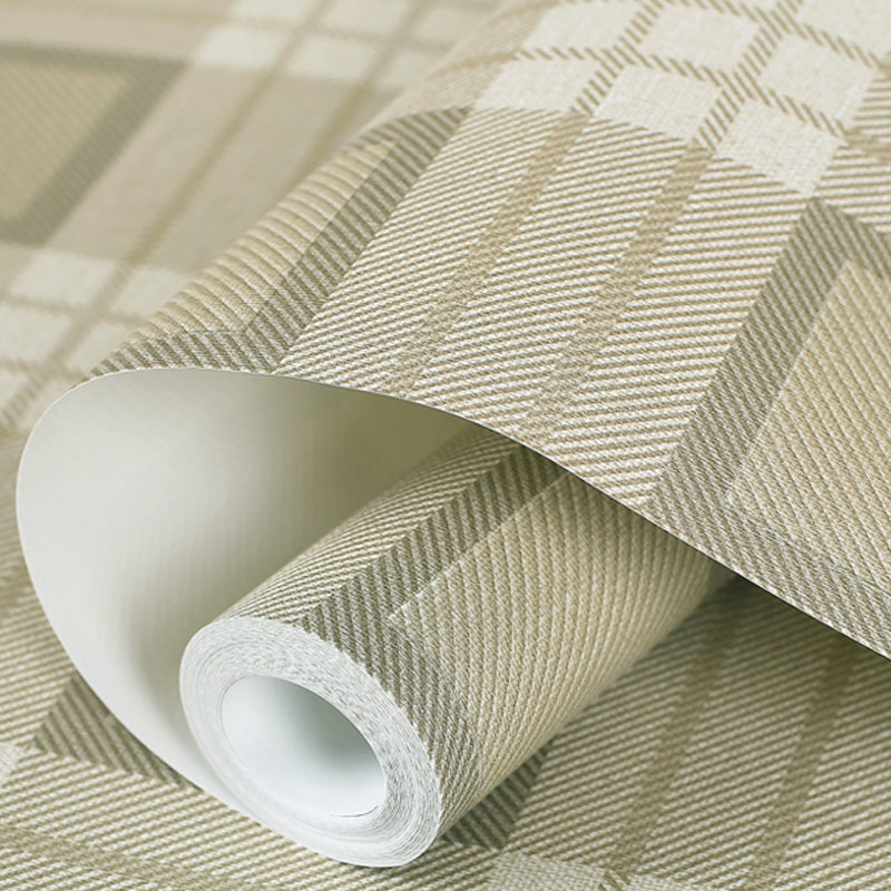 Geometric Checkered Wallpaper Roll Nordic Paper Print Wall Covering in Pastel Color