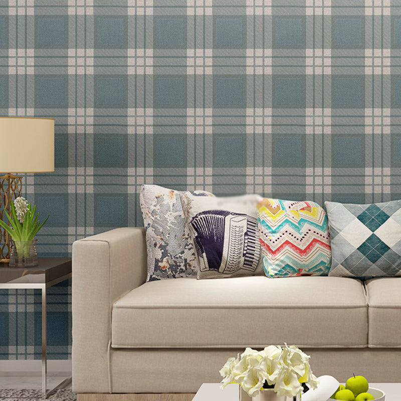 Geometric Checkered Wallpaper Roll Nordic Paper Print Wall Covering in Pastel Color